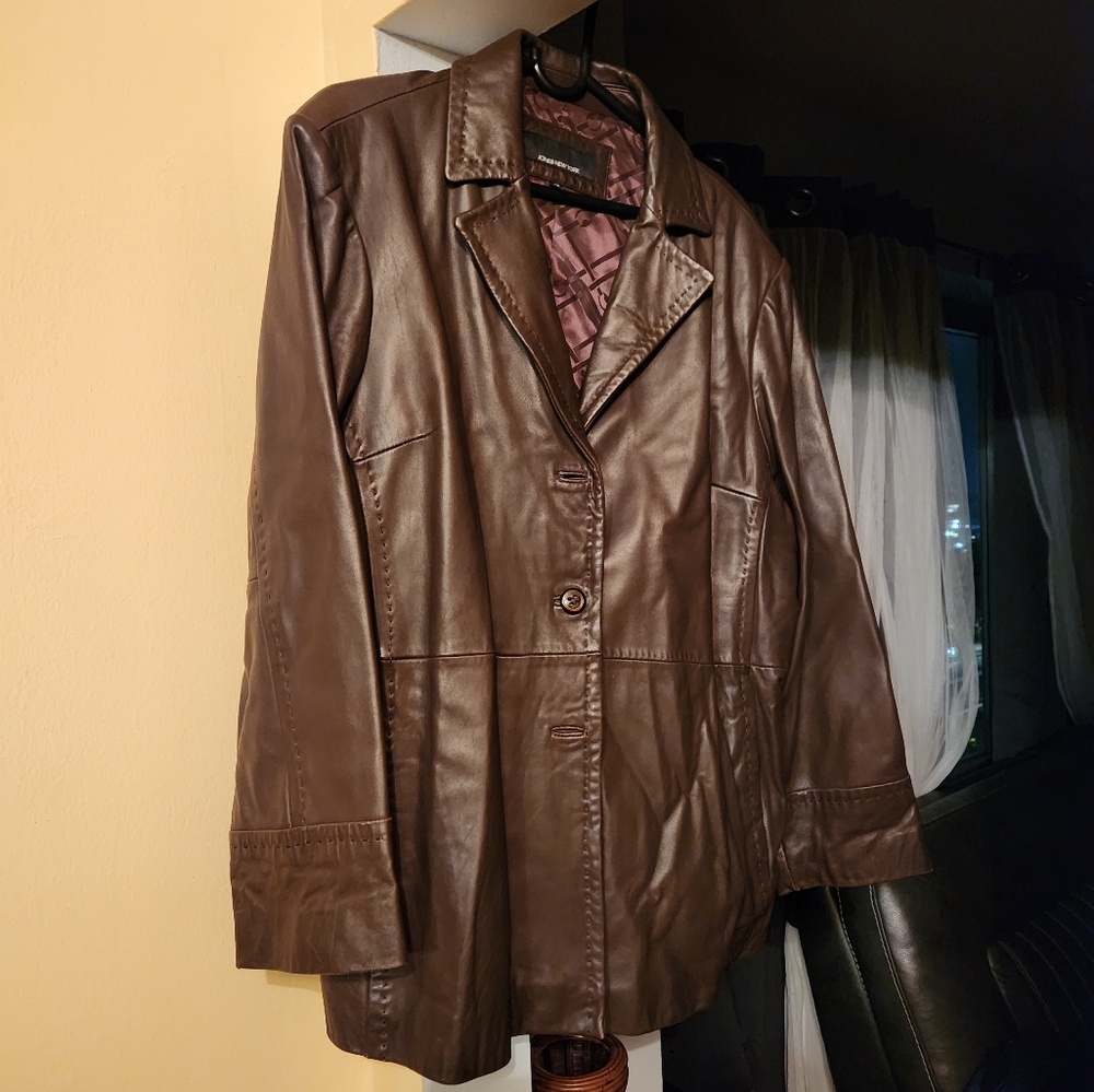 Jones New York women's leather jacket
